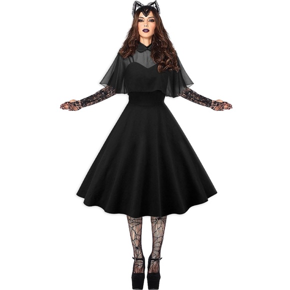 Gothic Knee Length Dress - Picture 1 of 6
